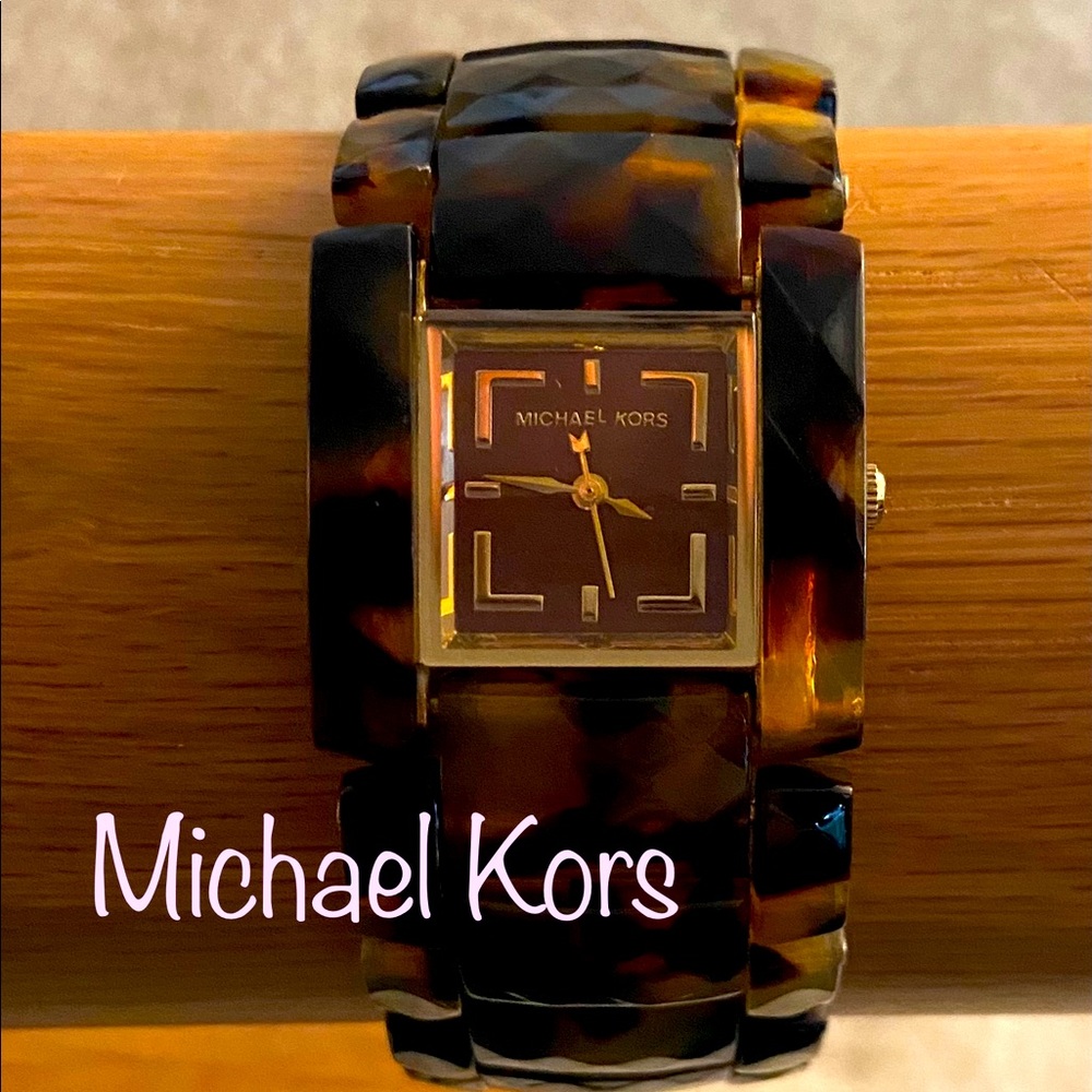Michael Kors tortoise shell watch